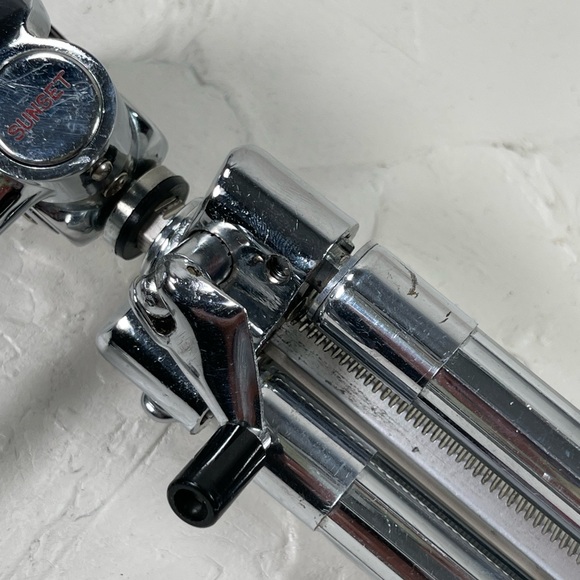 Vintage SUNSET tabletop Telescoping Chrome Tripod 10.5"-42.5" w/Case - Picture 7 of 16